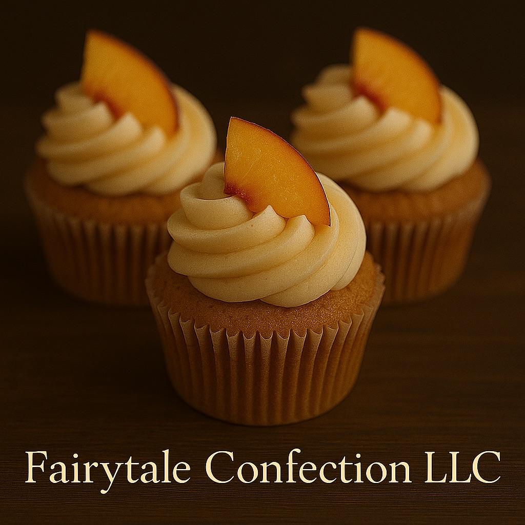 Peach Cheesecake Cupcake 