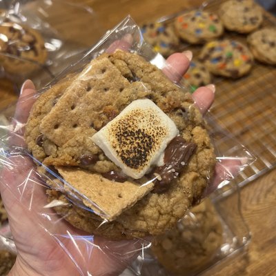 Stuffed Sourdough S’mores Cookie