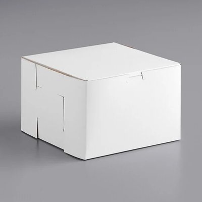 9" x 9" x 6" White Cake Box