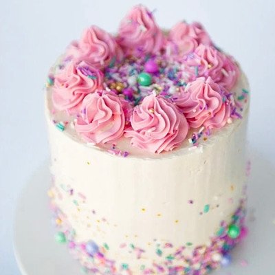 Cake & Icing & Colors With Sprinkles Your Choice 10 Inch (serves 16-20)