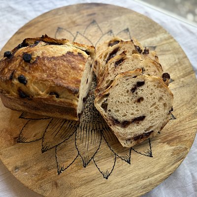 Chocolate Chip Sourdough Croissant Loaf 