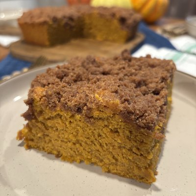 Pumpkin Coffee Cake Slice 