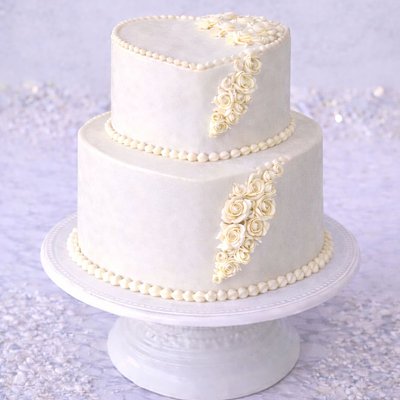 Custom 8" & 10" Two Tier Heart Cake