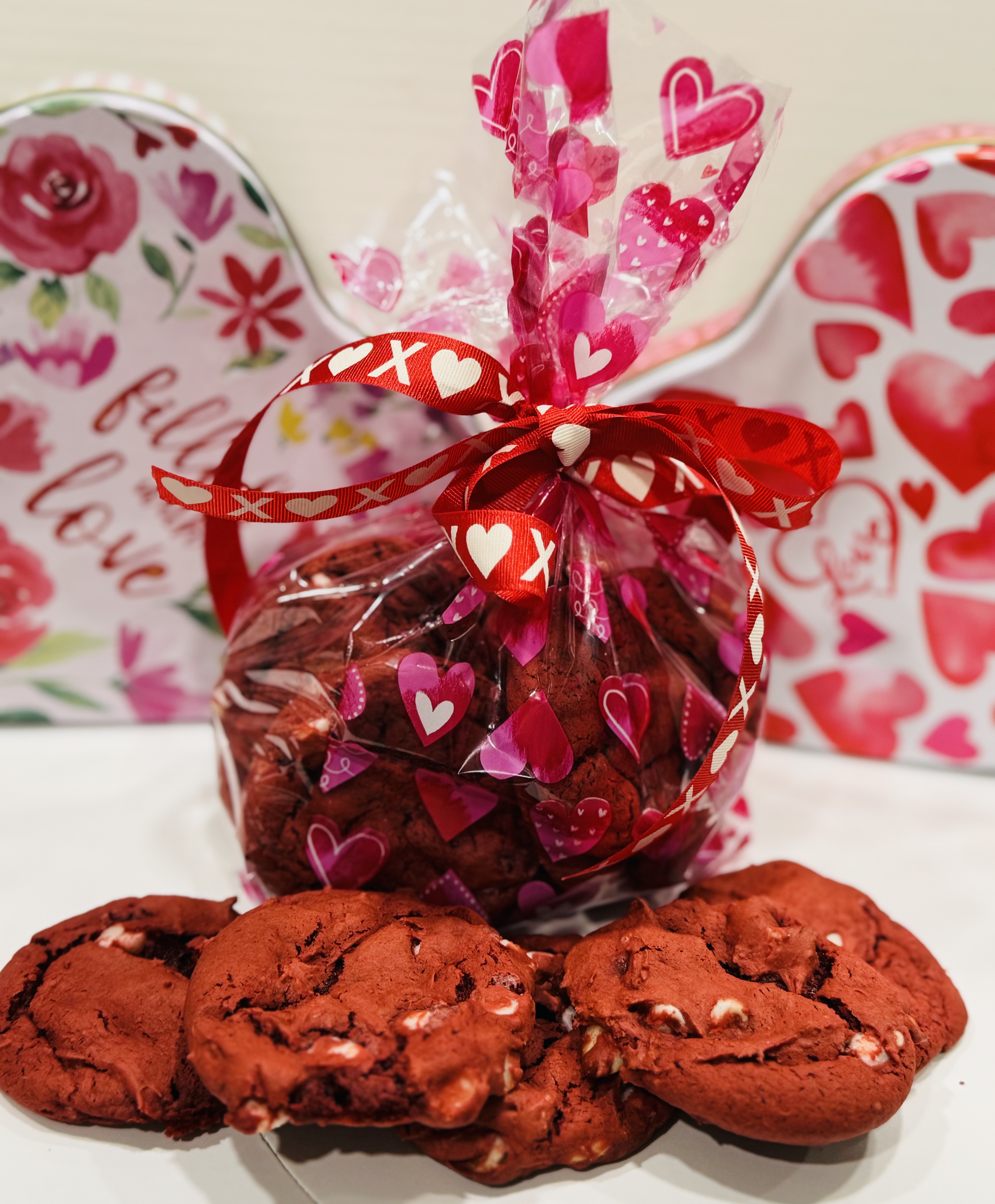 Valentine's Day Bite Size Red Velvet Cookie Treat Bag