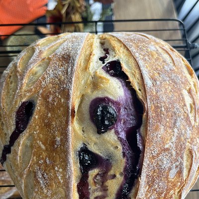 Blueberry Lemon Sourdough Loaf