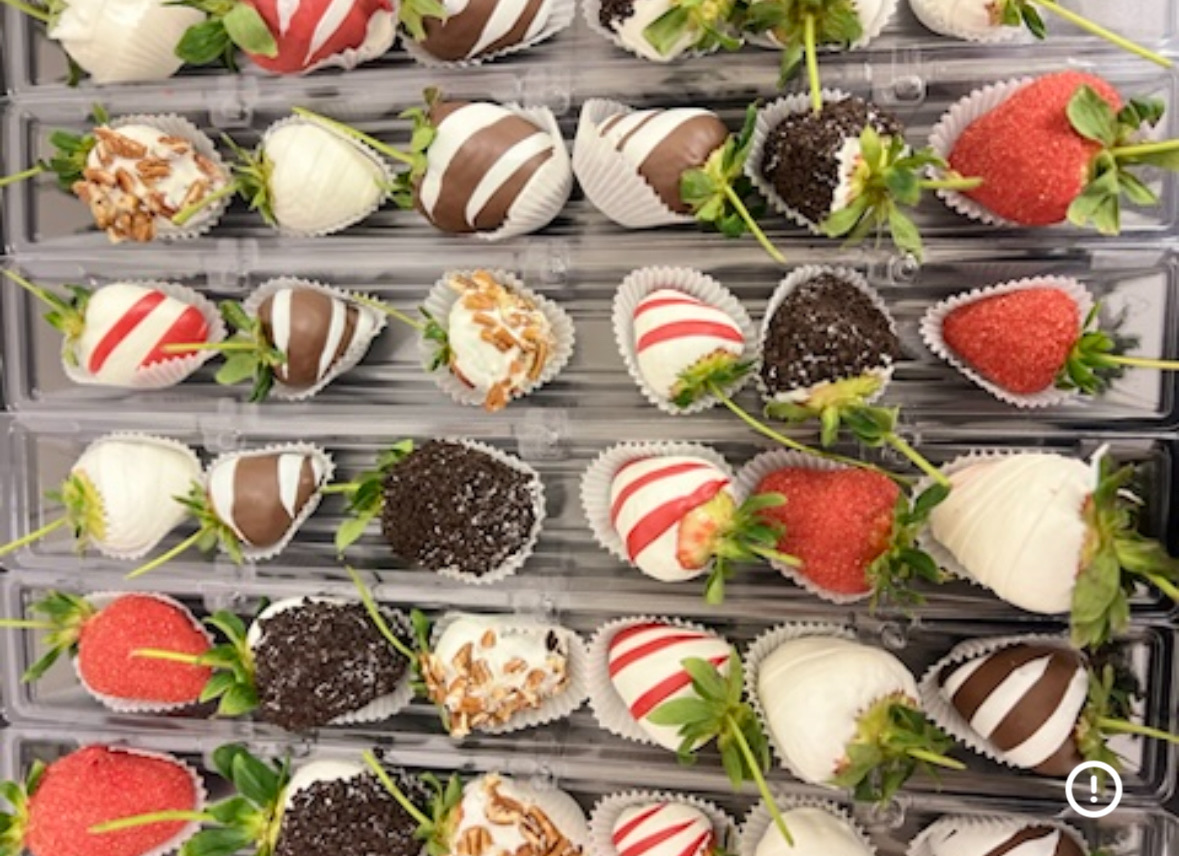 1/2 dz Long Stem Chocolate Covered Strawberries