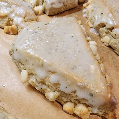 Rosemary White Chocolate Scone