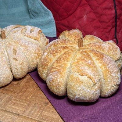Pumpkin Shaped Classic Sourdough Bread 