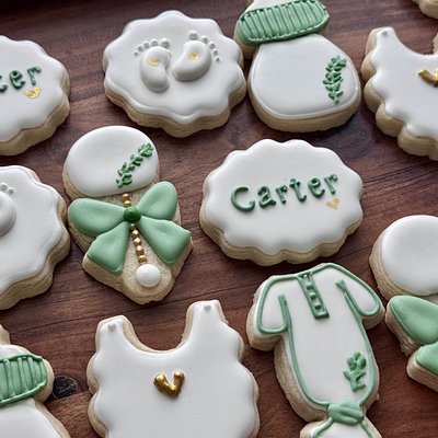 Custom Decorated Sugar Cookies “Sweet Beginnings” 6+ Designs