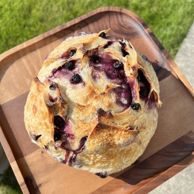 Blueberry Lemon Sourdough Loaf