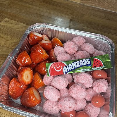 Large Half Clear Strawberries & Coated Grapes Tray