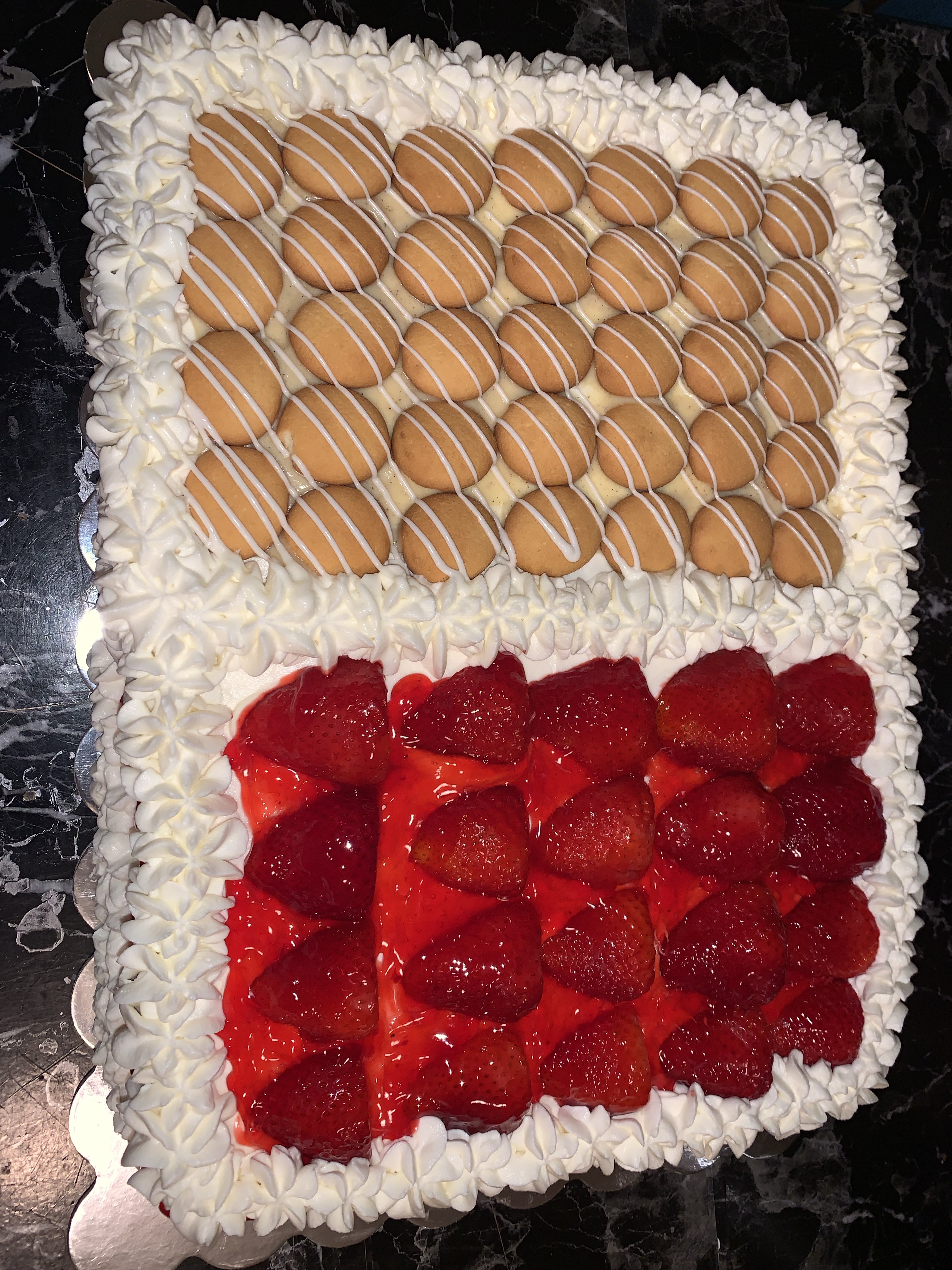 Banana Pudding & Strawberry Shortcake Cake