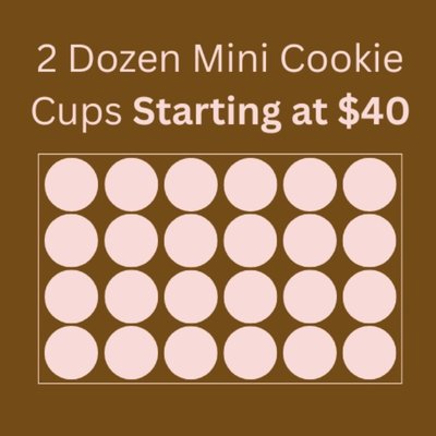 24 Mini Cookie Cups 