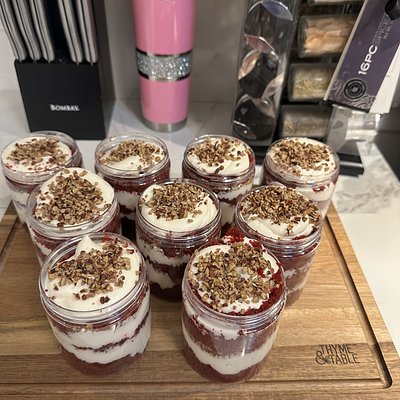 Red Velvet Cake Jar