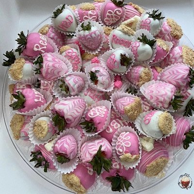 Large Colored Strawberry Platter (2-3 colors)