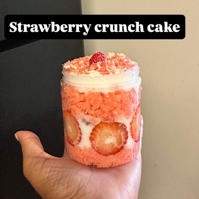 Strawberry Crunch Cake Jar