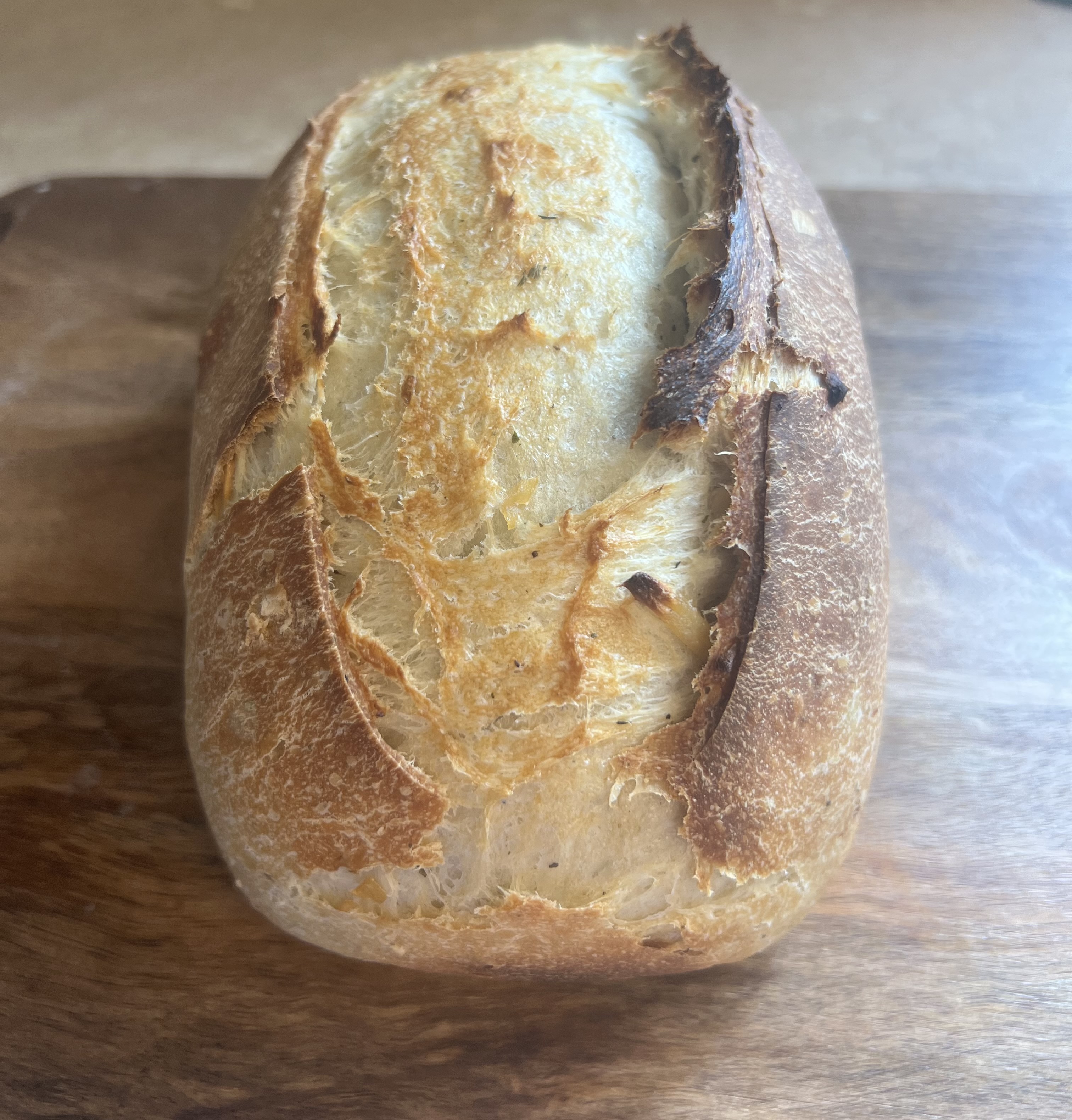 Roasted Garlic And Herb Sourdough Loaf