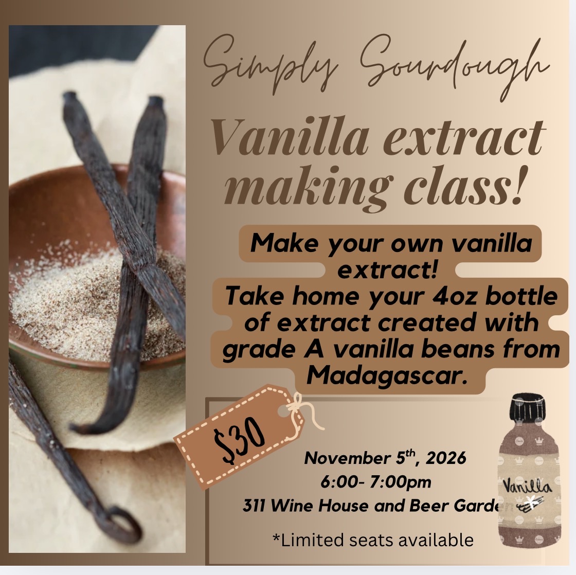 Vanilla Extract Class-11/05/26