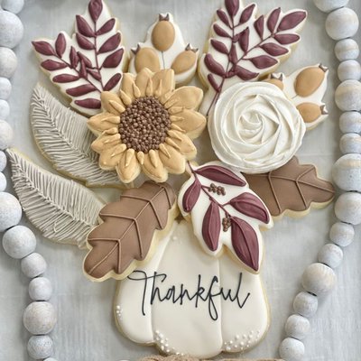 Thanksgiving Flower Cookie Bouquet