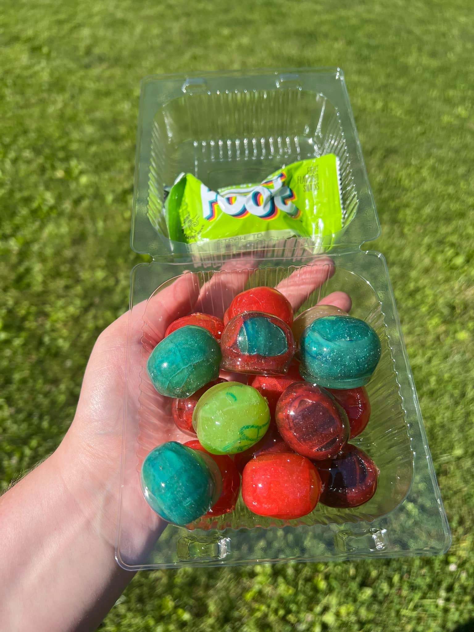 Fruit Roll Up Wrapped Candied Grapes 