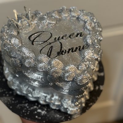 6”metallic Heart Cake 