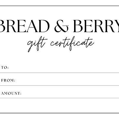 Gift Certificates 