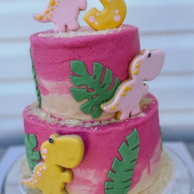 Two Tiered 6 Inch And 8 Inch Cake