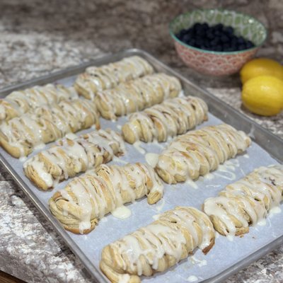 Half Dozen Small Sourdough Pastry Braids (1-2 Servings Each) With choice of 2 fillings