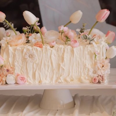 Rectangular Buttercream Cake 9”x13” Serves 30-35.     30