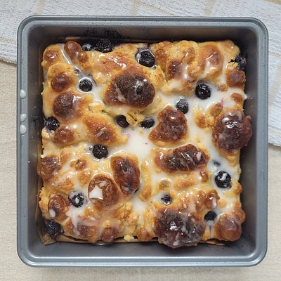 lemon and blueberry focaccia
