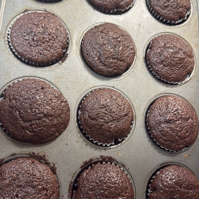 Sourdough chocolate muffins