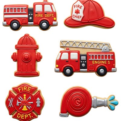 Firefighters, Truck Sugar cookie, your design