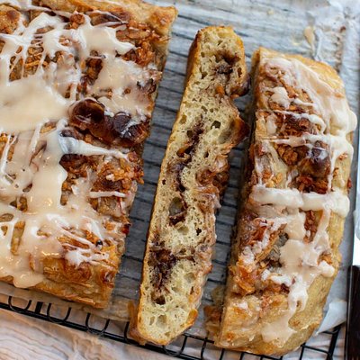 Apple Fritter Focaccia Bread