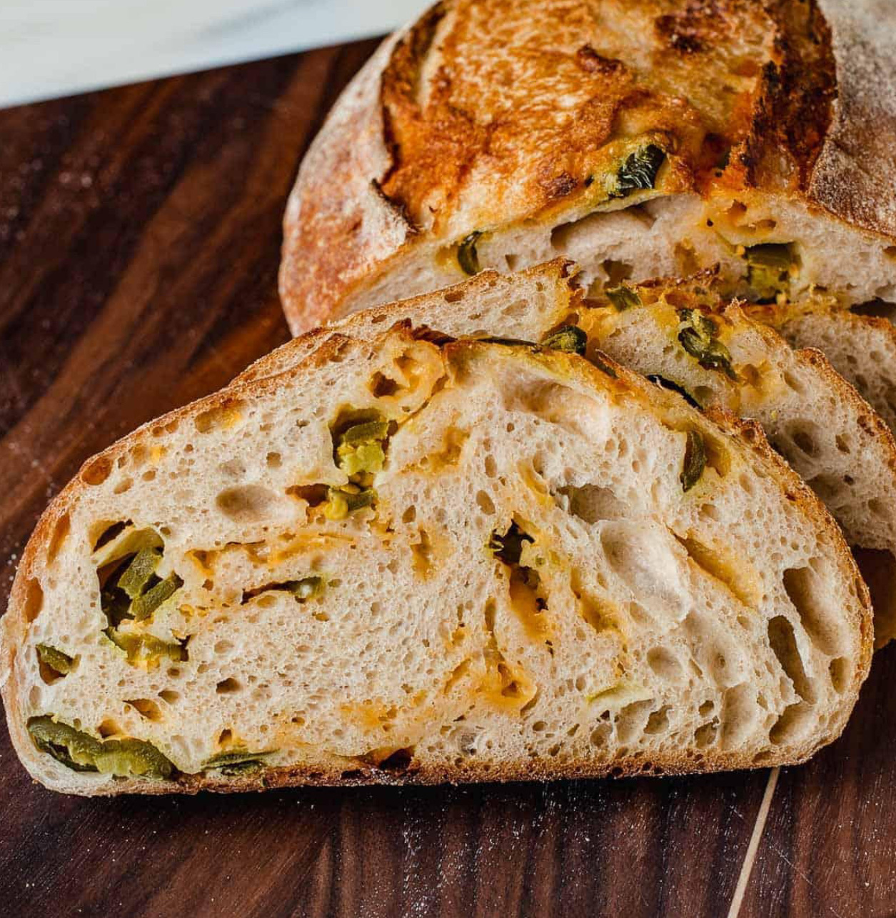 Jalapeño Cheddar Sourdough Boule