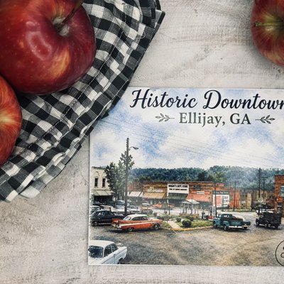 Historic Downtown Ellijay Print 6x8