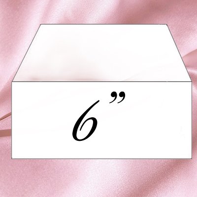 6” Square Cake (3 Layers) Up To 9-2x2 Pieces 