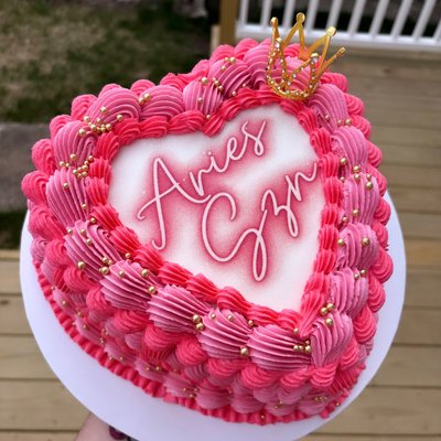 Custom 8” Heart Cake