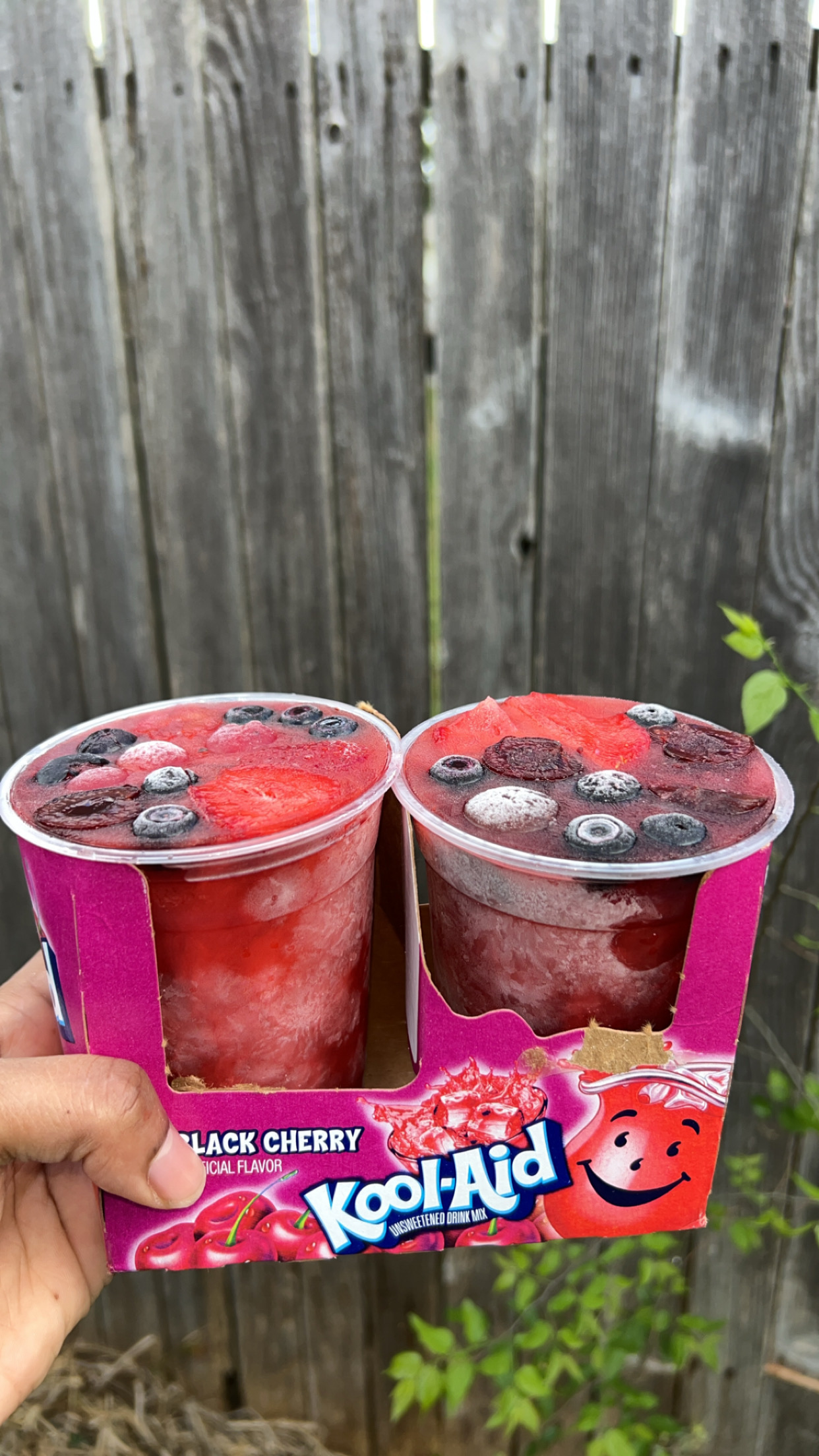 Frozen Cups With Fruit 🍉🍏🍓