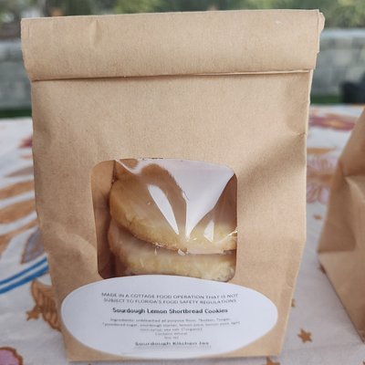 Sourdough Lemon Shortbread Cookies (Half Dozen)