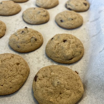 Peanut Butter Banana Chocolate Chip Cookies