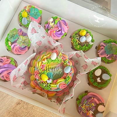 Easter Bento+ 8 Cupcakes Box