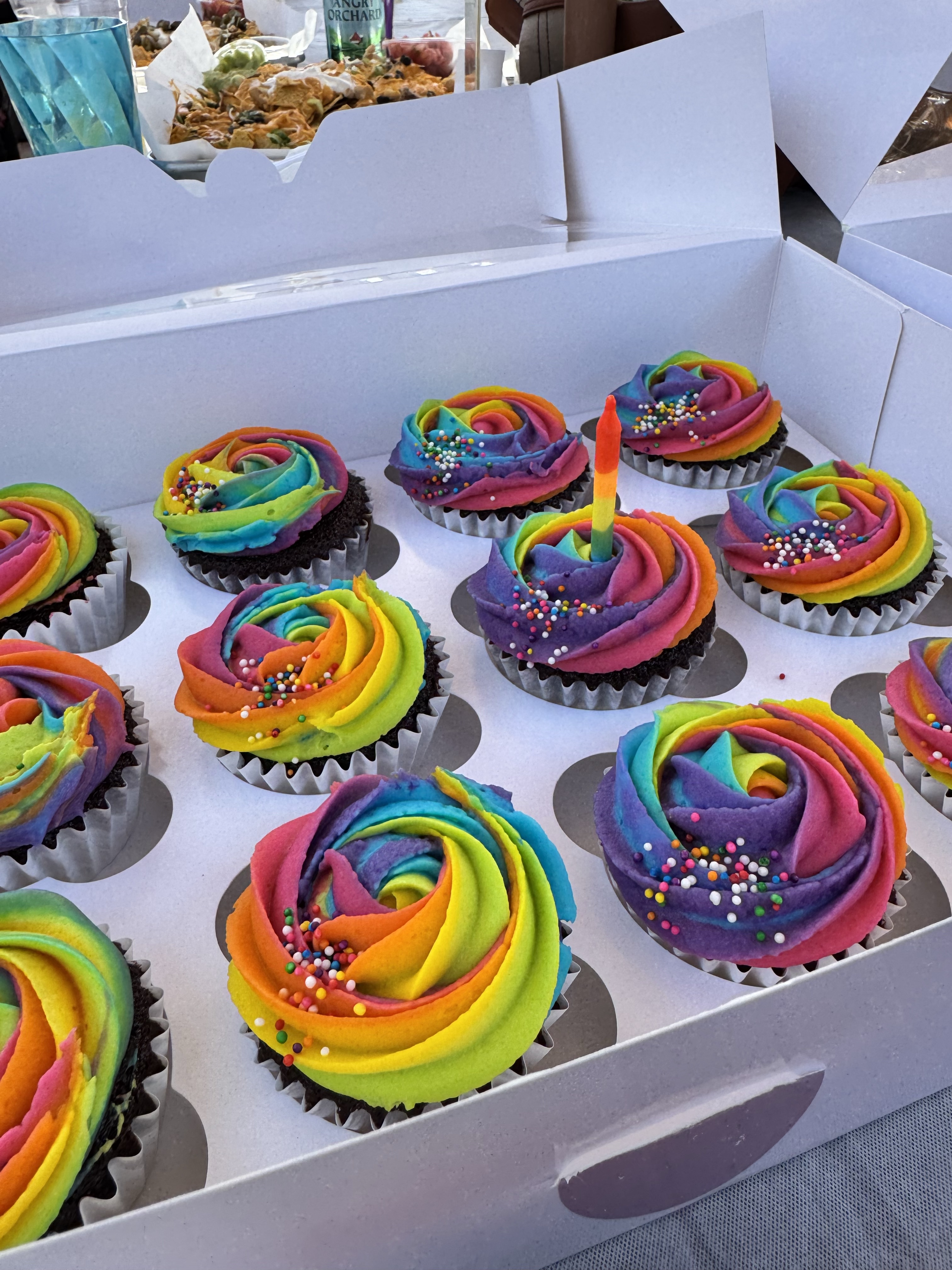 One Dozen Frosted Cupcakes 