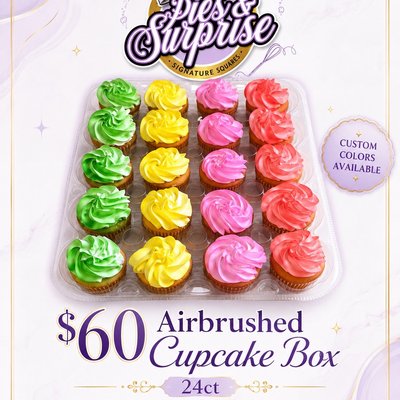 💜 Airbrushed Cupcake Box