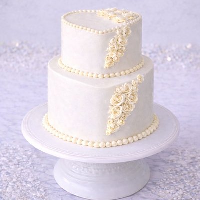 Custom 6" & 8" Two Tier Heart Cake