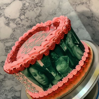 6” Heart Cake With Pictures 2 Layer 