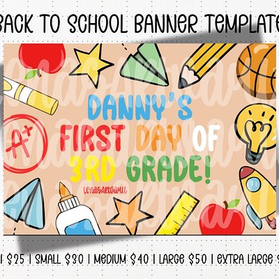Nostalgic Back To School Painted Banner