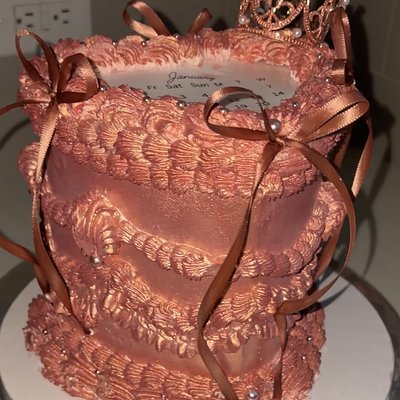 6” Three Layer Heart Kake