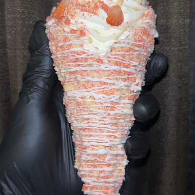 Strawberry Crunch Cheesecake Cone