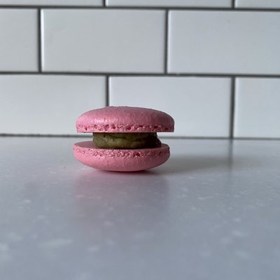 Pistachio Raspberry Macaron