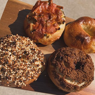 Bagels- Classic, Blueberry, Everything, Jalapeño Cheddar, Cinnamon Sugar